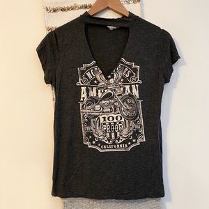 🦅 Retro Moto Eagle Graphic Tee Choker Medium